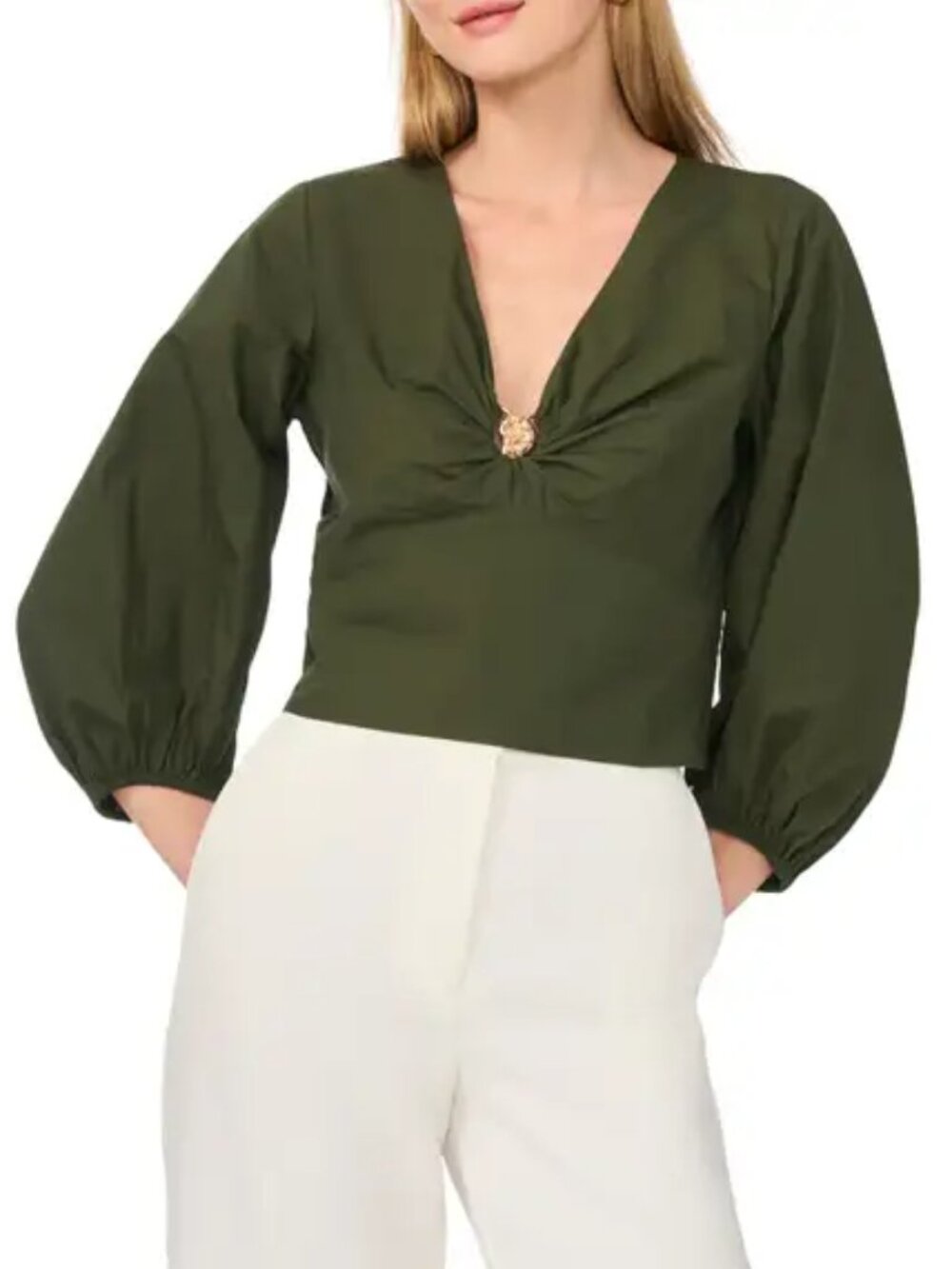 Parker Seashell Hardware Cotton Top – Midnight Sage – Size 6 – NWT